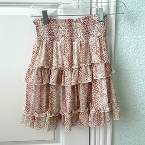 Altar’d State pink snake skin skirt